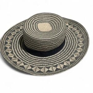 Banana Republic Boater Hat Women M/L Wide Brim Woven Hat